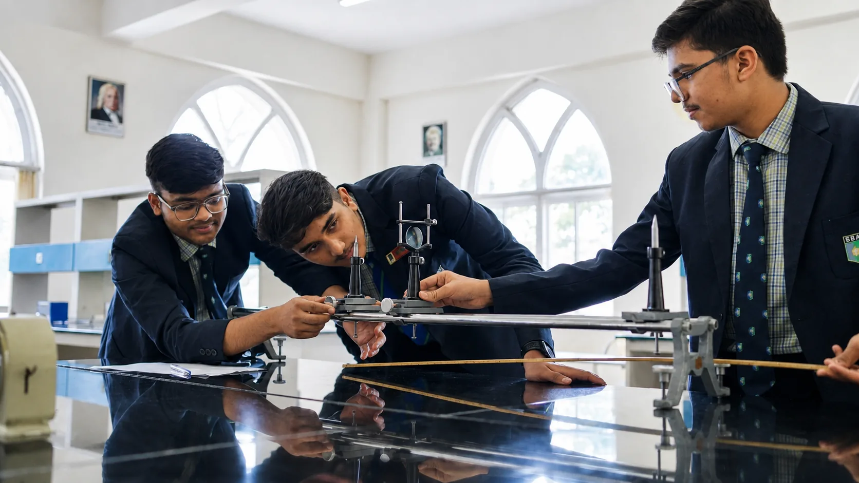 Students engaged in interactive classroom learning with teachers at Sarala Birla Academy